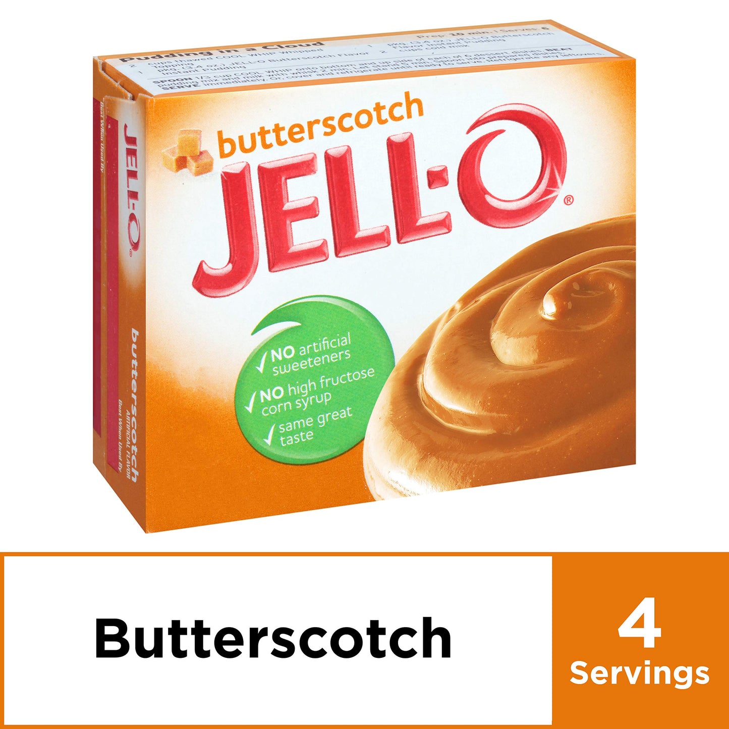 Jell-O Instant Butterscotch Pudding & Pie Filling Mix, 3.4 oz - Pack of 24