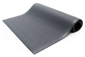 Bertech Anti-Fatigue Floor Mat, 3 Feet X 5 Feet X 3/8 Inch Thick, Textured Pattern Top, Bevelled On All Sides, Black, Made In Us