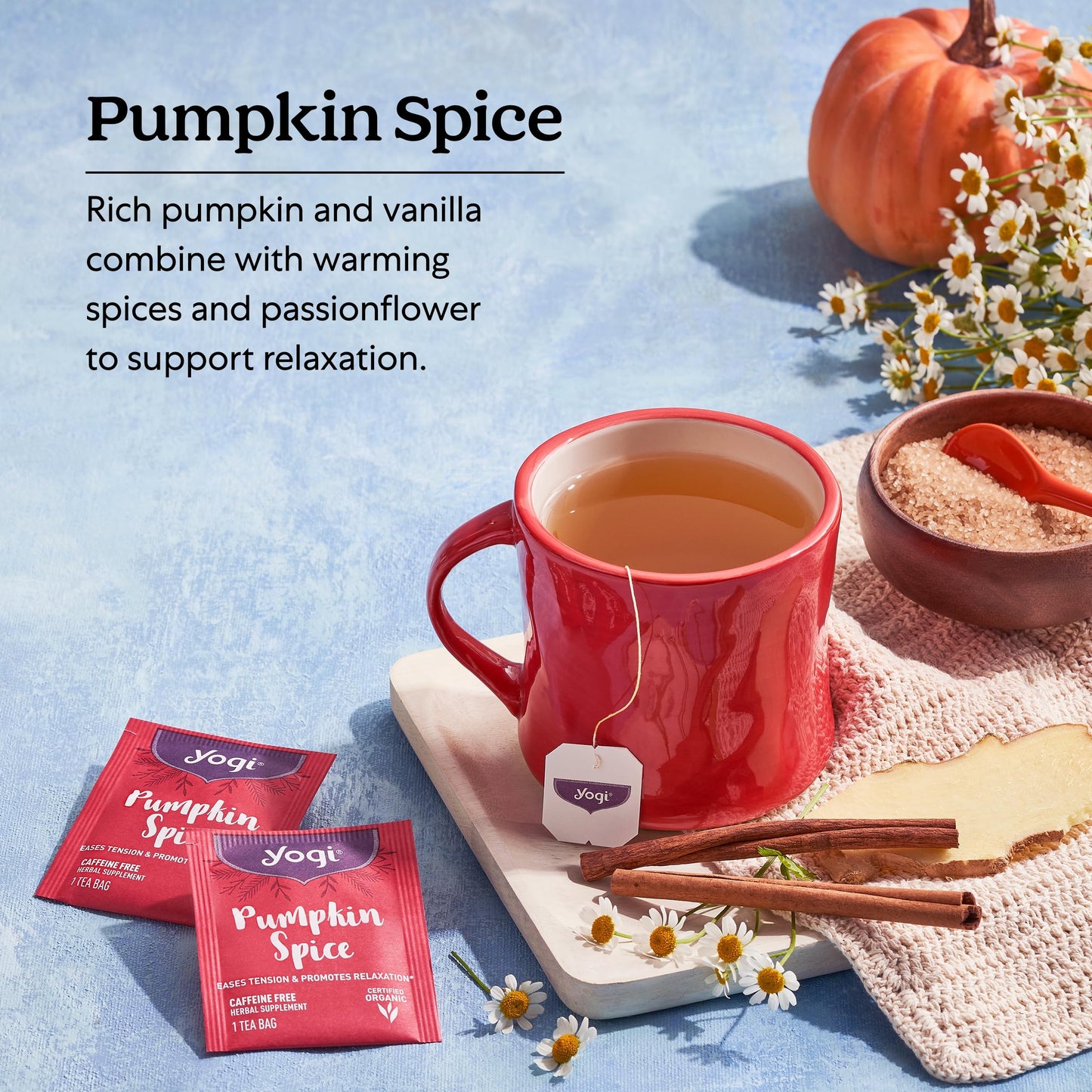 Yogi Tea Pumpkin Spice Tea - 16 Tea Bags Per Pack (4 Packs) - Limited Edition Organic Pumpkin Spice Tea Bags - Perfect For The H