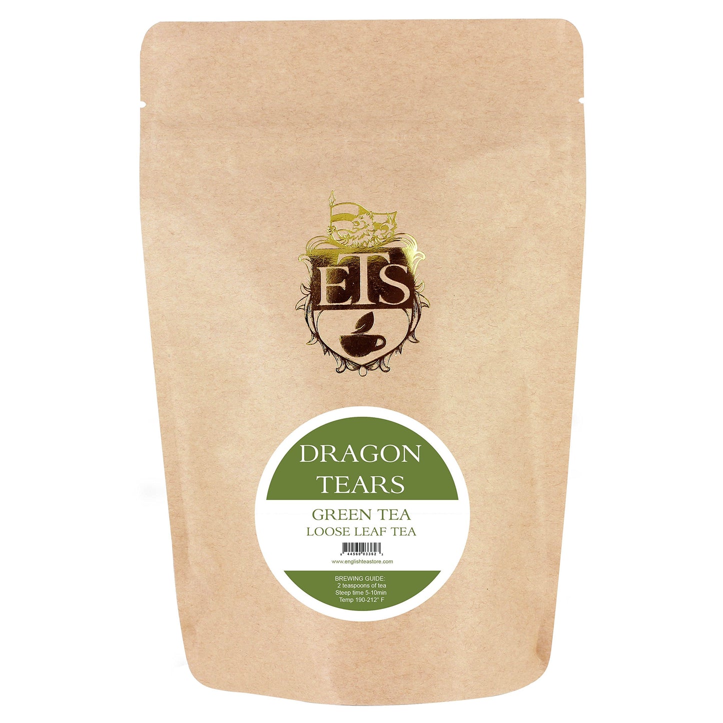 English Tea Store Loose Leaf, Jasmine Dragon Tears Green Tea Pouches, 4 Ounce