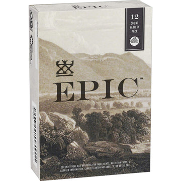 Epic EPIC Bars Variety Pack - Chicken, Beef, Venison, Keto-Friendly, 12 Bars, 16.8 Ounce