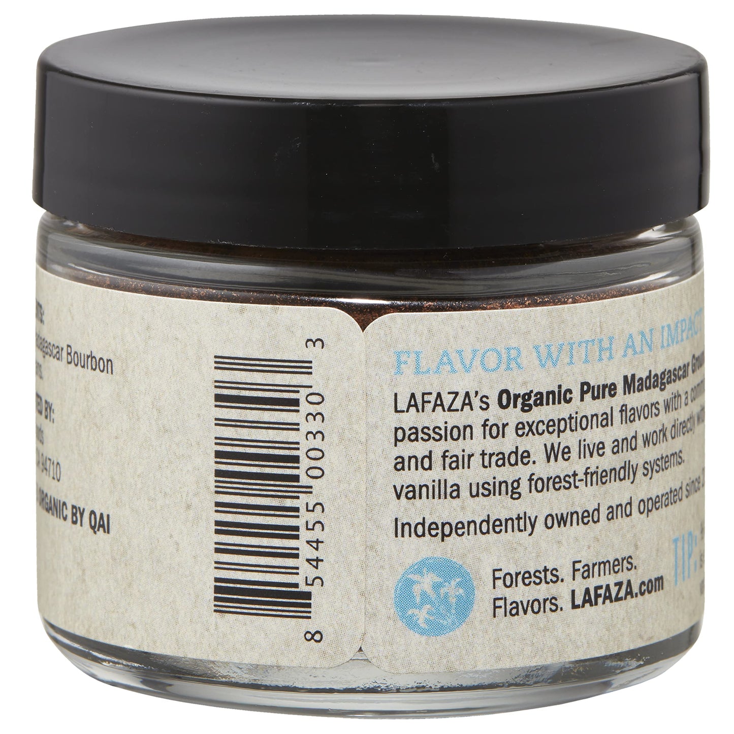Lafaza Organic Madagascar Spirit-Inspired Flavor Pure Ground Vanilla Bean Powder, 1Oz