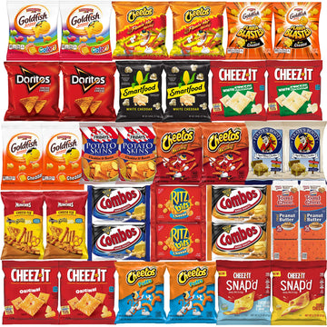 Cheese Crackers And Cheese Snacks - Variety Pack Assortment - Sampler Bulk Care Package Gift Box (36 Count)