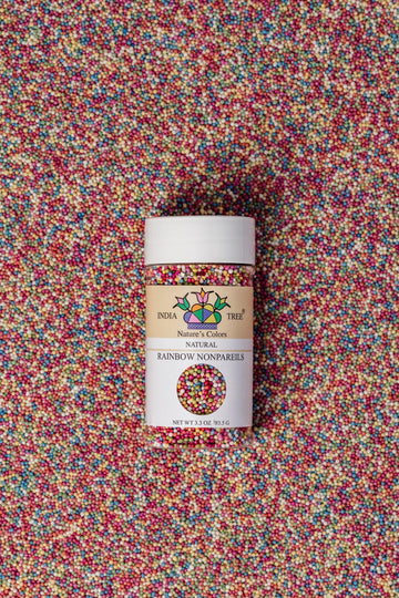 India Tree Nature'S Colors Rainbow Nonpareils, 3.4 Lb | Rainbow, Natural, Vegan, Red-3 Free