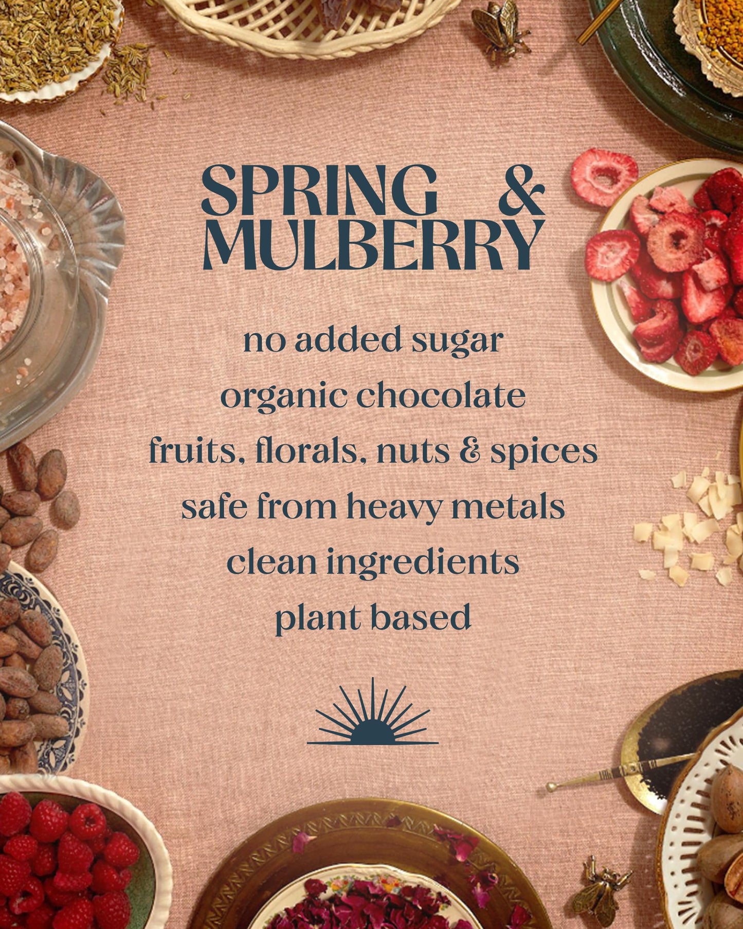 Spring & Mulberry Healthy Dark Chocolate Bars Sugar Free - Date Sweetened Chocolate Gift Box - Healthy Bars, Gluten Free & Vegan