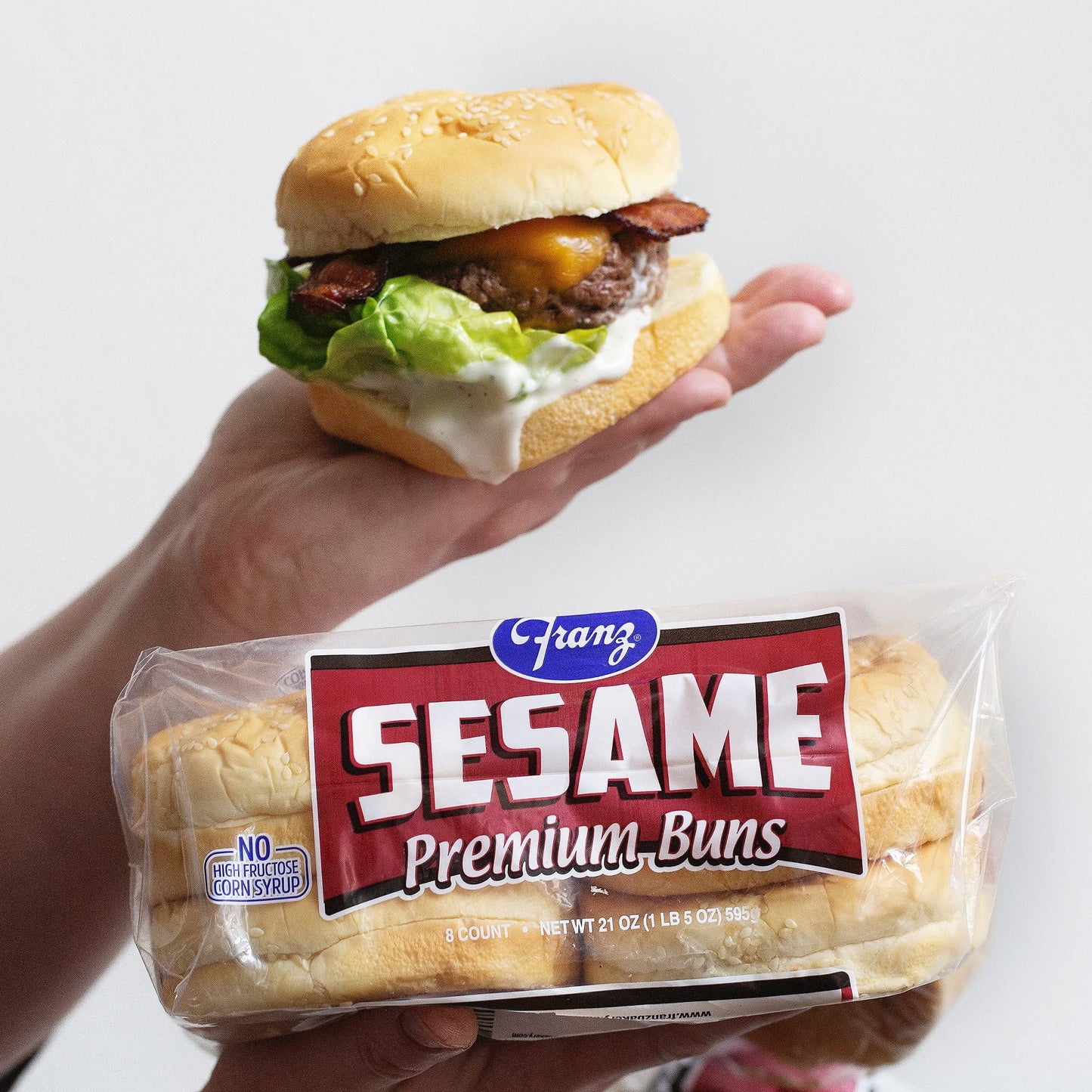 Franz Cluster Sesame Hamburger Buns, 15 oz