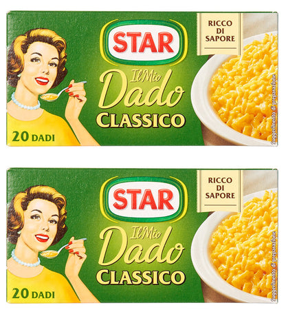 Star: Il Mio Dado Classico Bouillon Cubes, Classic Taste Pack of 20, 10g Each Pack of 2 [ Italian Import ]
