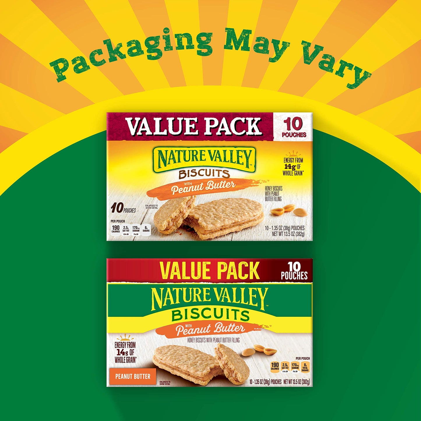 Nature Valley Biscuit Sandwiches, Peanut Butter, 10 Ct, 13.5 Oz