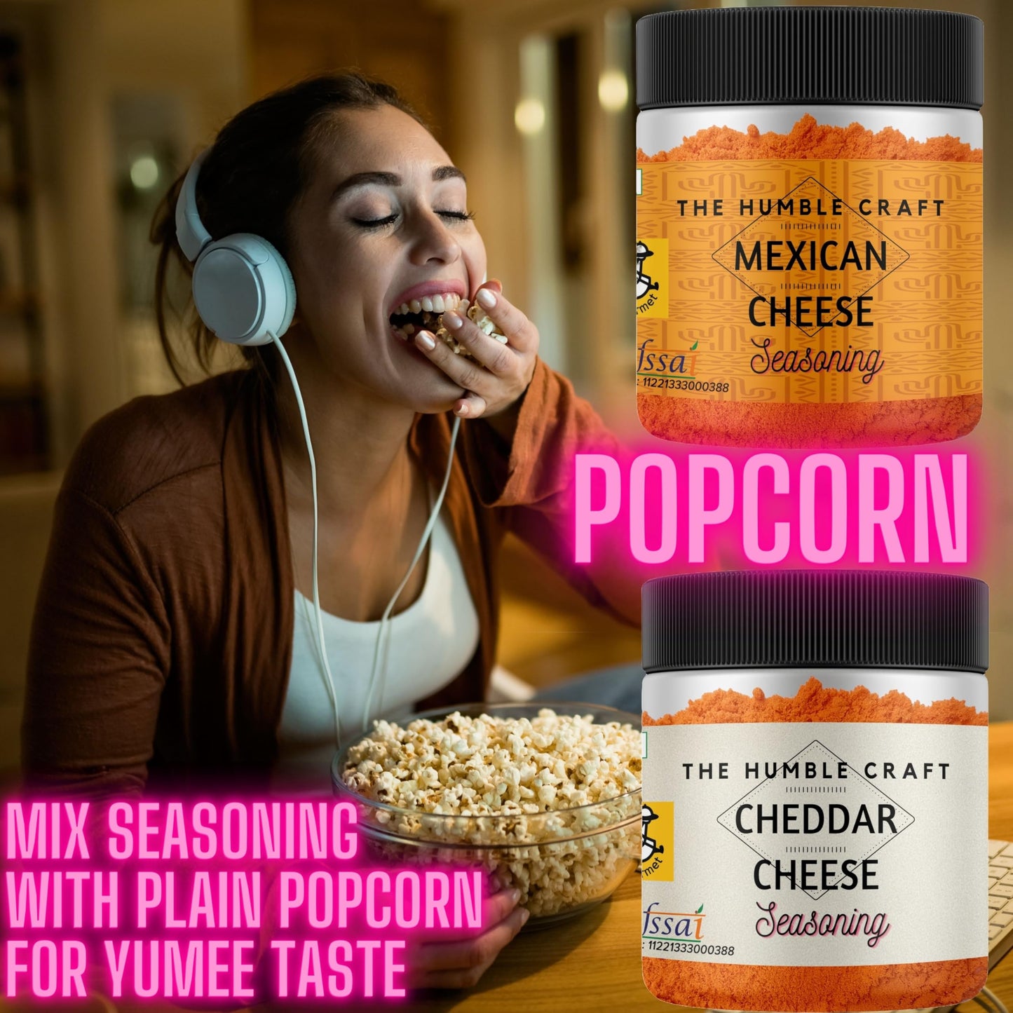 The Humble Craft Mexican Cheese Seasoning Powder - Popcorn, Fajita, Fries, Taco, Tacos, Nachos, Tortillas, Burrito, Enchilada -