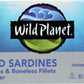Wild Planet Wild Sardines in Water, Sea Salt, Skinless & Boneless, Tinned Fish, Sustainably Wild-Caught, Non-GMO, Kosher, Gluten