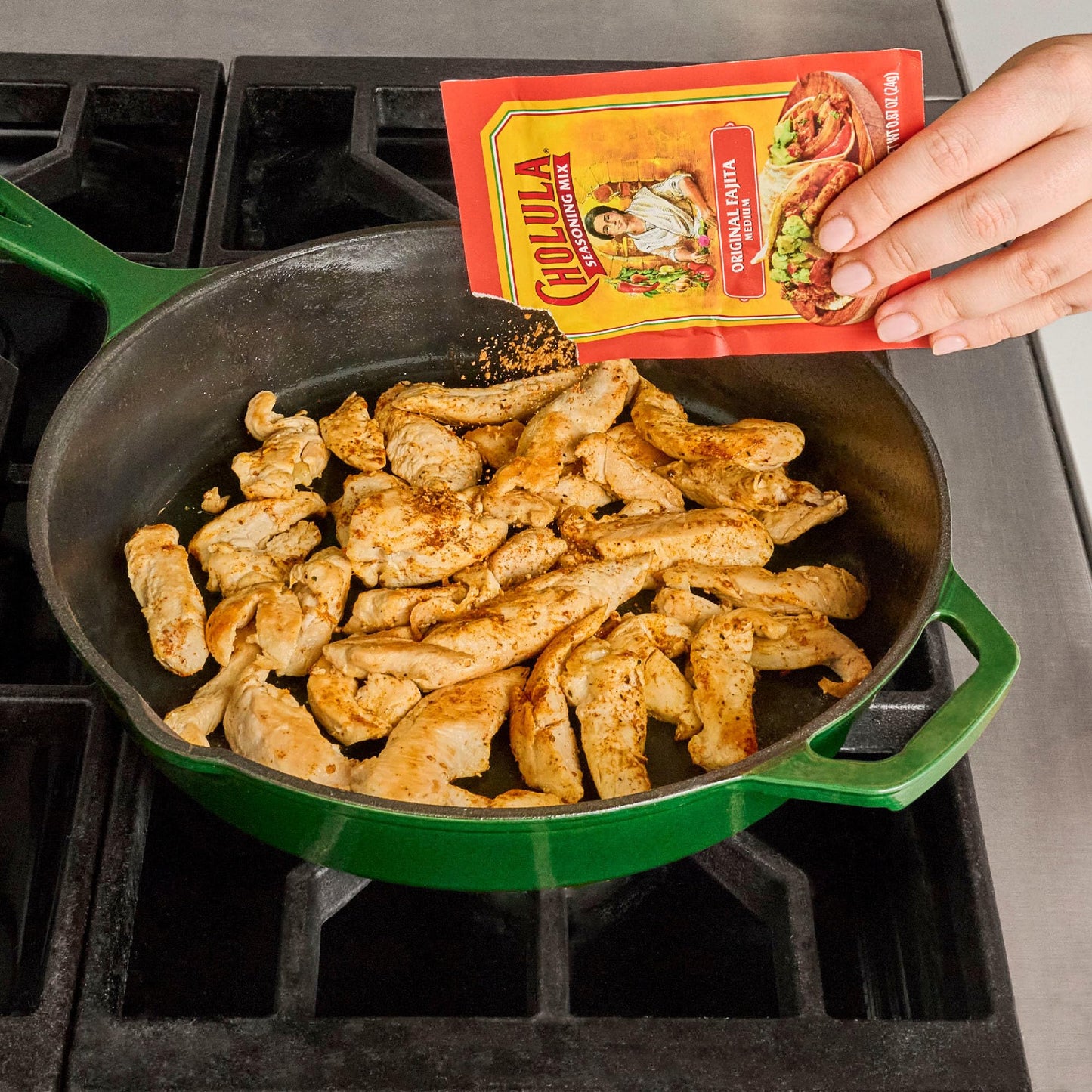 Cholula Seasoning Mix  Original Fajita  Medium Heat  For Chicken  Steak  Shrimp & Veggie Fajitas  0.87 oz (Pack of 12)
