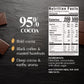 Lindt Dark Chocolate Bar, 95% Cocoa, 2.8 oz. (Pack of 12), Natural