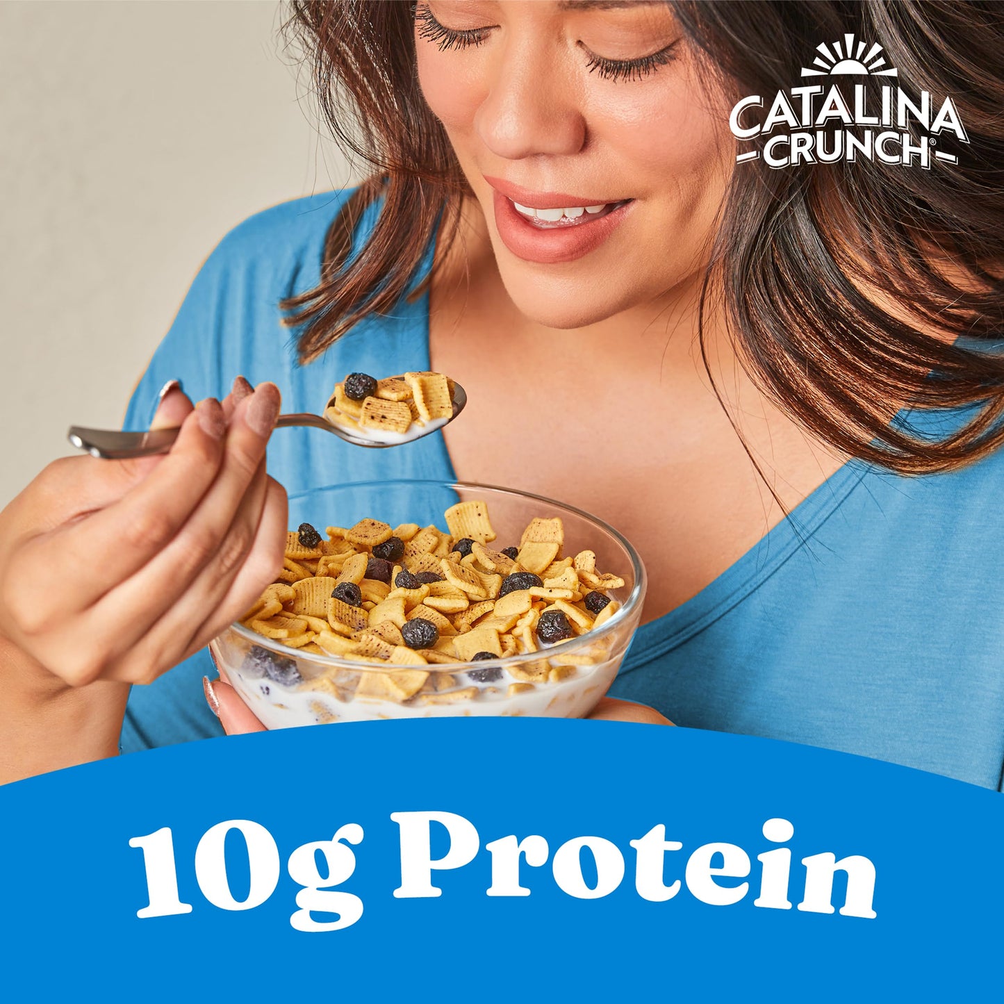 Catalina Crunch Protein Cereal - Breakfast Cereal With 10G Of Protein, No Added Sugar - Gluten Free, Keto Friendly - Blueberry M