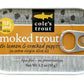Coles Smoked Trout Fillet with Lemon & Cracked Pepper, 3.2oz Hand-Packed, High Protein, Preservative Free