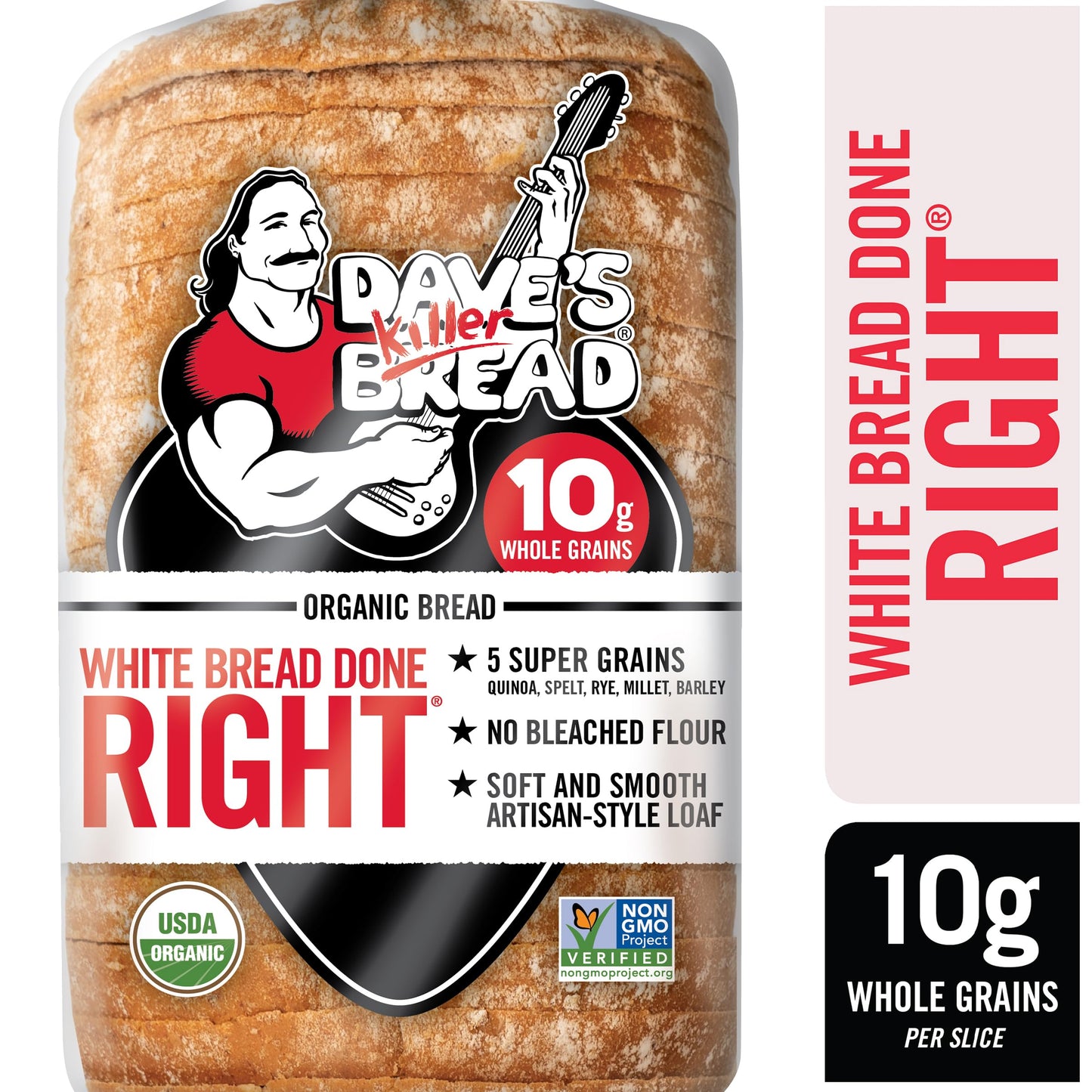 Daves Killer Bread White Bread Done Right, Artisan-Style Organic White Bread, 24 oz Loaf