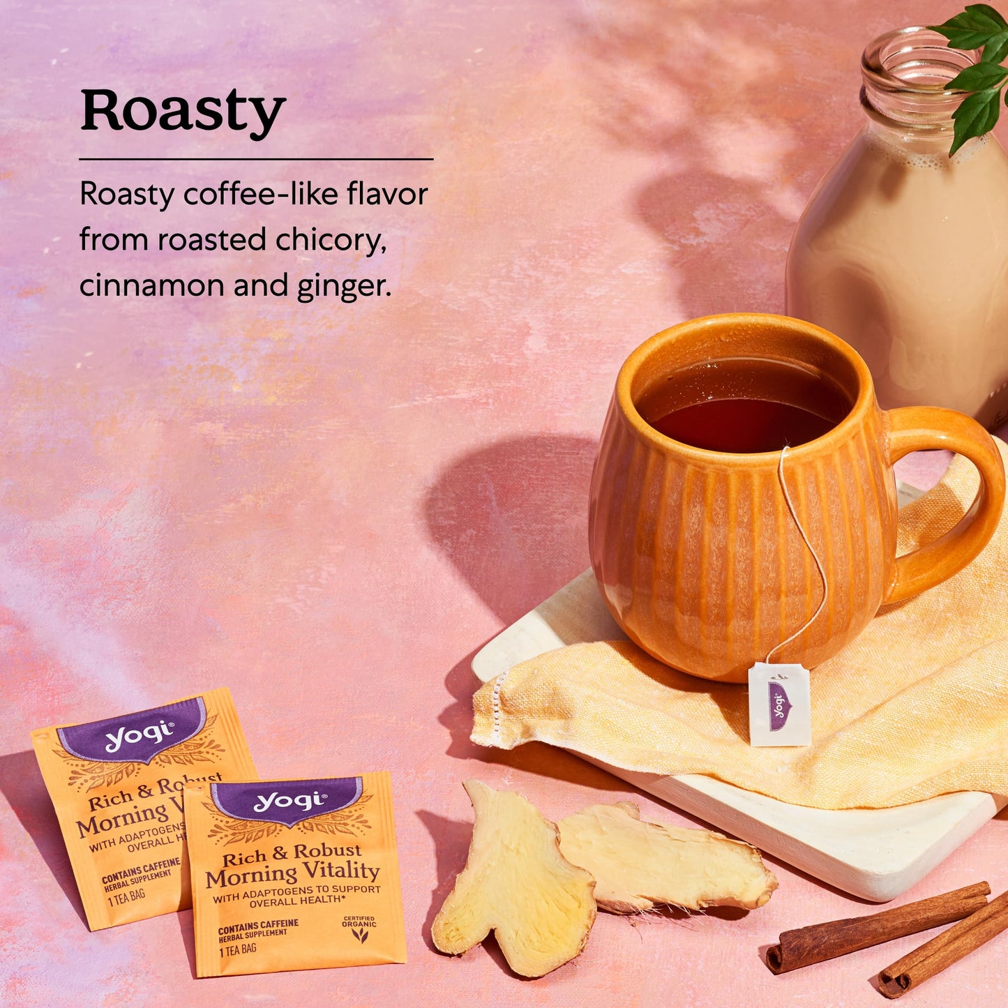 Yogi Tea Rich & Robust Morning Vitality - 64 Organic Tea Bags (4 Pack) - 16 Count