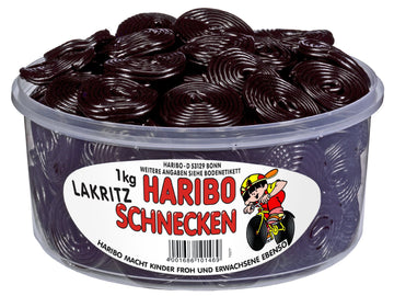Haribo Lakritz Schnecken, 1Er Pack (1 X 1 Kg Dose)