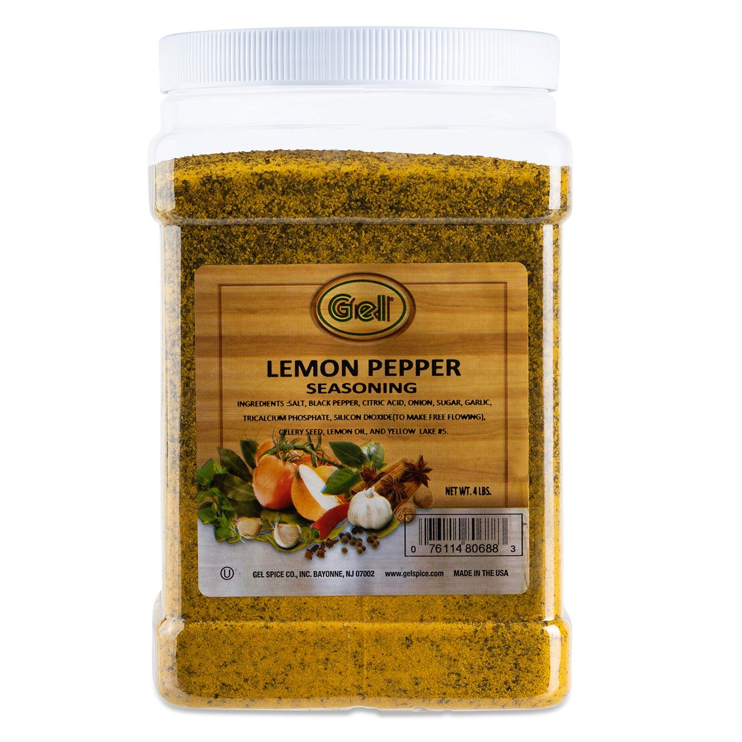 Gel Spice Lemon Pepper Seasoning 4 Lb (64 Oz) Club Size