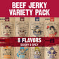 Righteous Felon Beef Jerky Variety Pack | Gluten Free, High Protein, Keto-Friendly | 2 Ounce (Pack of 8)