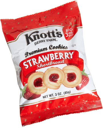 Knott'S Berry Farm Strawberry Shortbread, 3-Ounce Packages (Pack Of 48)