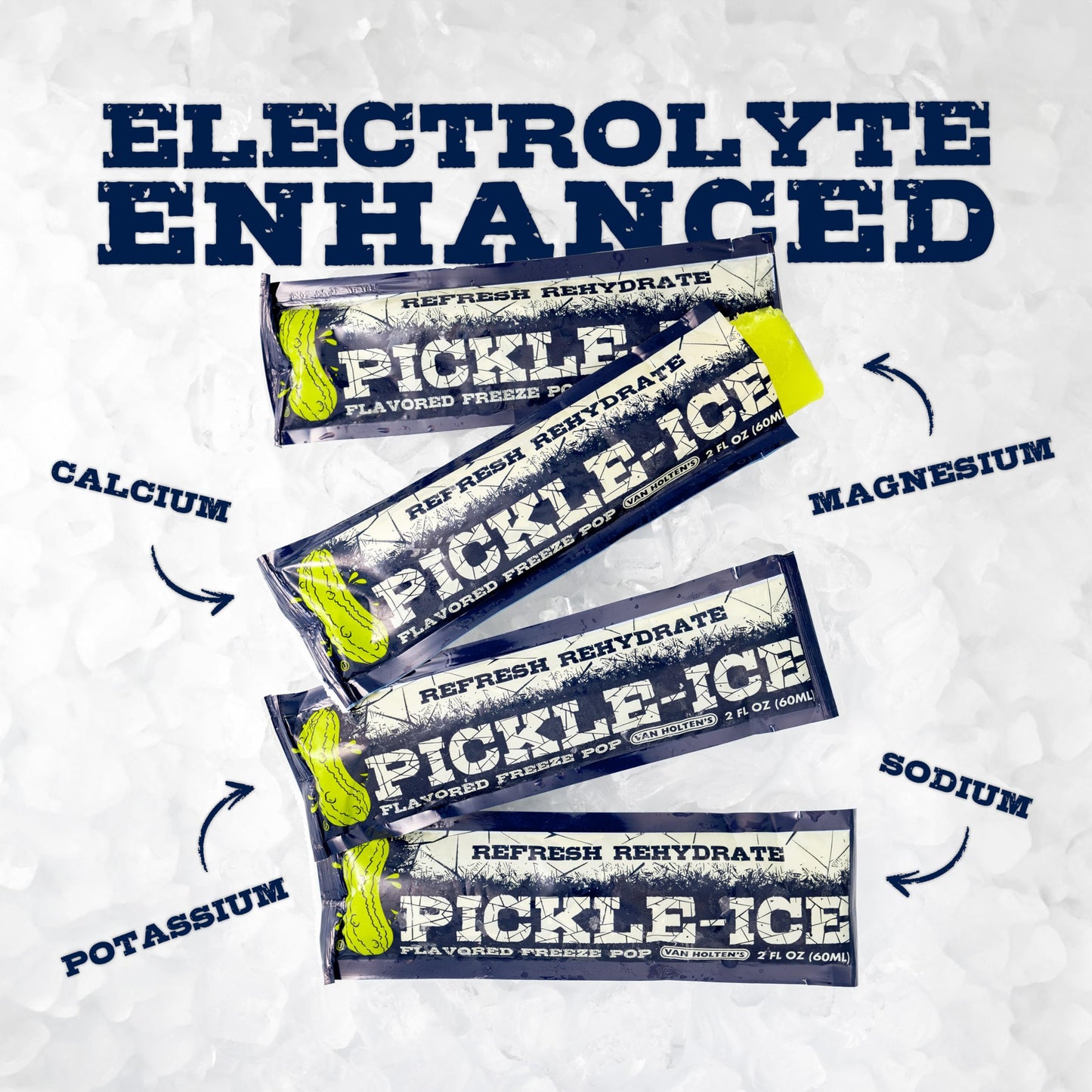 Van Holtens Pickles Pickle-Ice Freeze Pops - 8 Pack, 2 Ounce Each, Frozen
