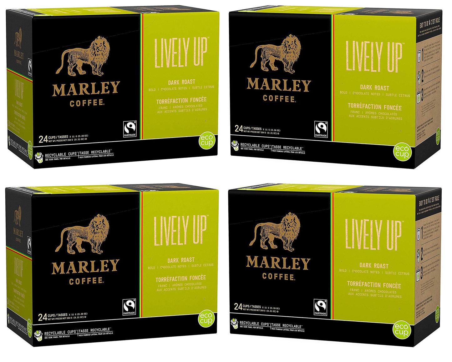 Marley Coffee Single Serve Espresso Roast for Keurig, Organic, 96 Count
