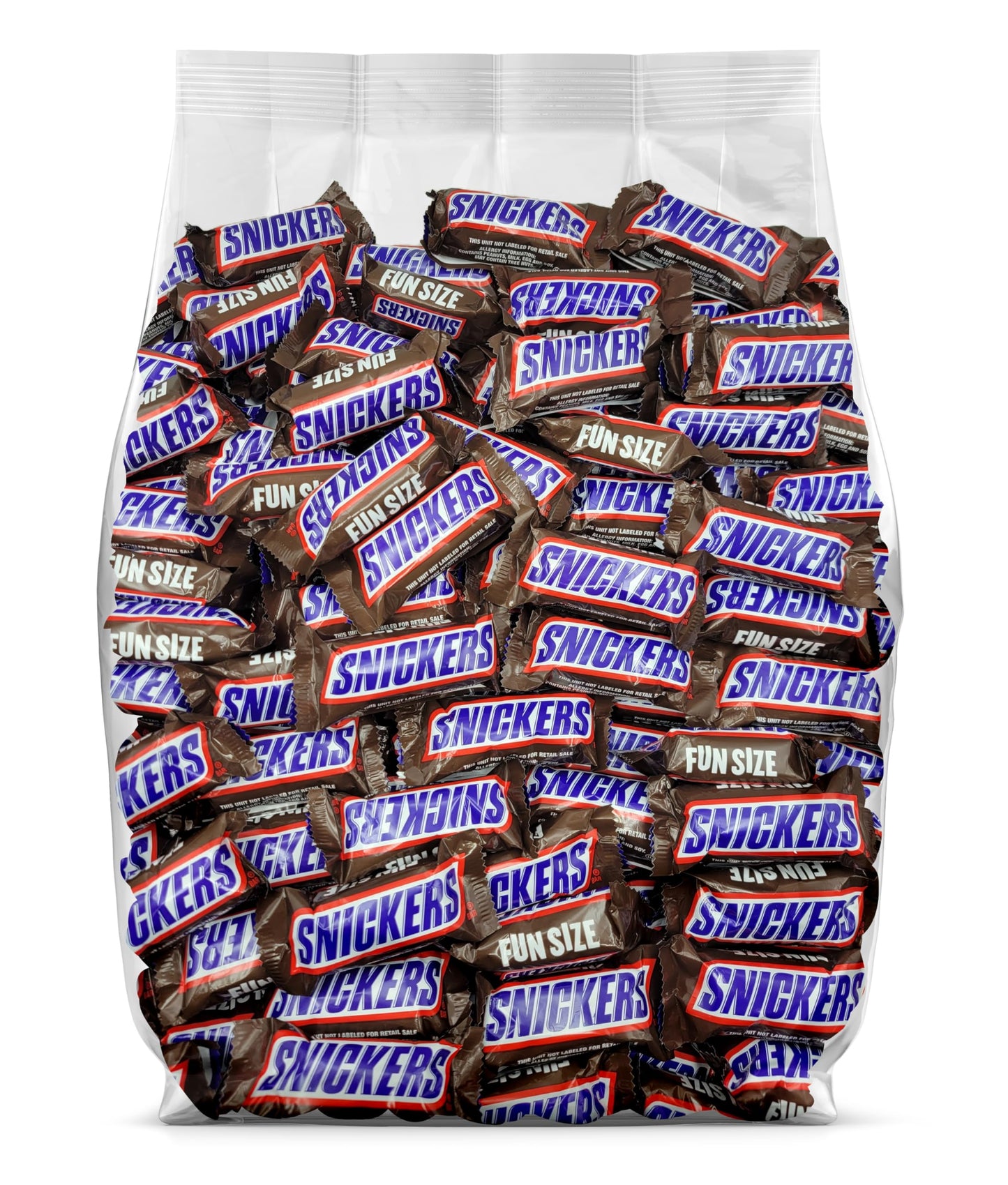 Snickers Chocolate Candy Bars - Fun Size Snickers Candy Bars - Individually Wrapped Bulk Snickers Chocolate Bars - Snickers Milk Chocolate  Peanut  and Caramel Bars - Bulk Candy Bag (Pack of 65)