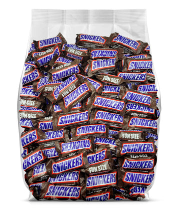 Snickers Chocolate Candy Bars - Fun Size Snickers Candy Bars - Individually Wrapped Bulk Snickers Chocolate Bars - Snickers Milk