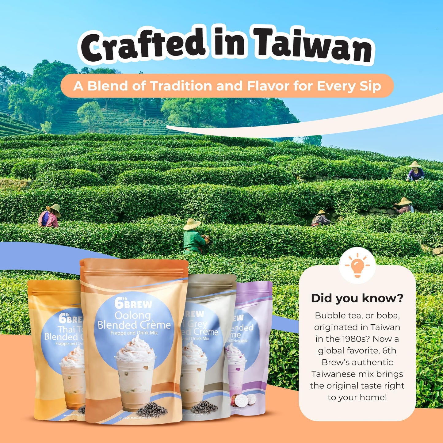Premium Oolong Blended Crme Powder Mix To Make Frappes, Bubble/Boba Tea, Hot Or Iced Tea | Perfect For Home Or Cafe Or Restauran
