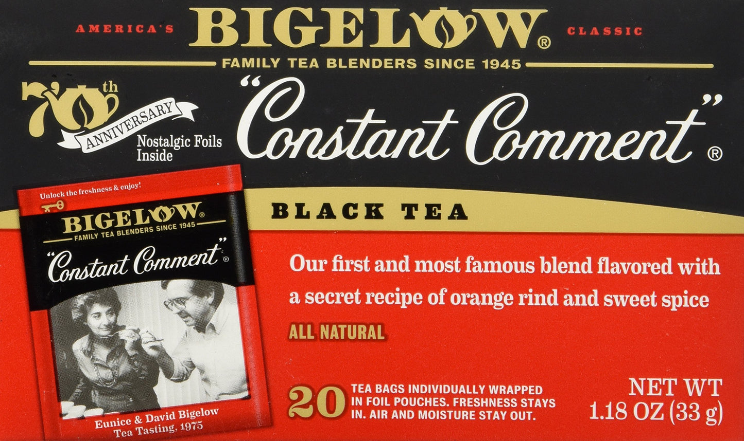 Bigelow Tea Constant Comment Tea Bags, 20 Count, Pack of 1, Model 072310001053