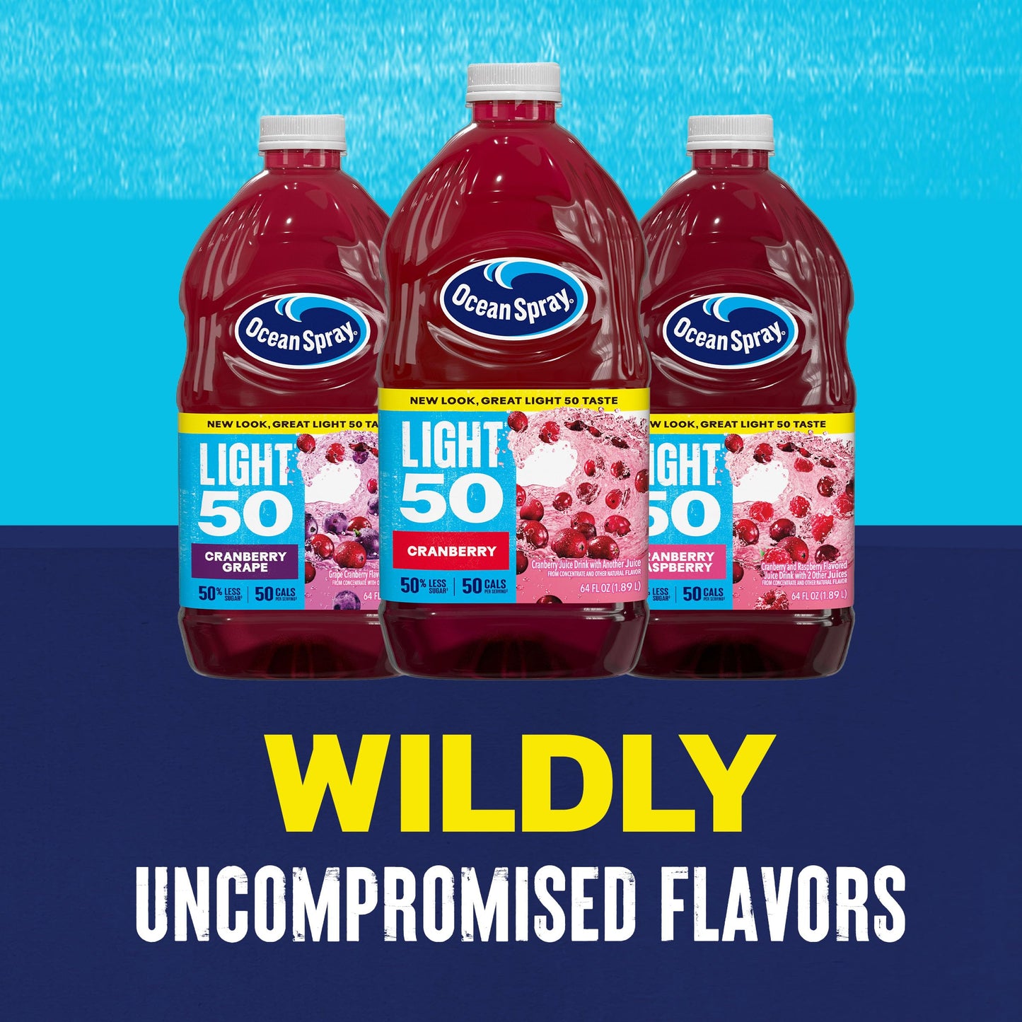 Ocean Spray Cran50 Cranberry Juice Drink, 64 Fl Oz Bottle (Pack of 8)