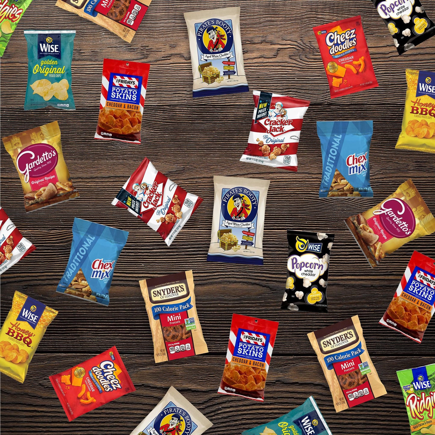 Assorted Chips Variety Pack - Potato Chips, Pretzels, Popcorn, And Healthy Snacks - 50 Count By Bussin Boxes
