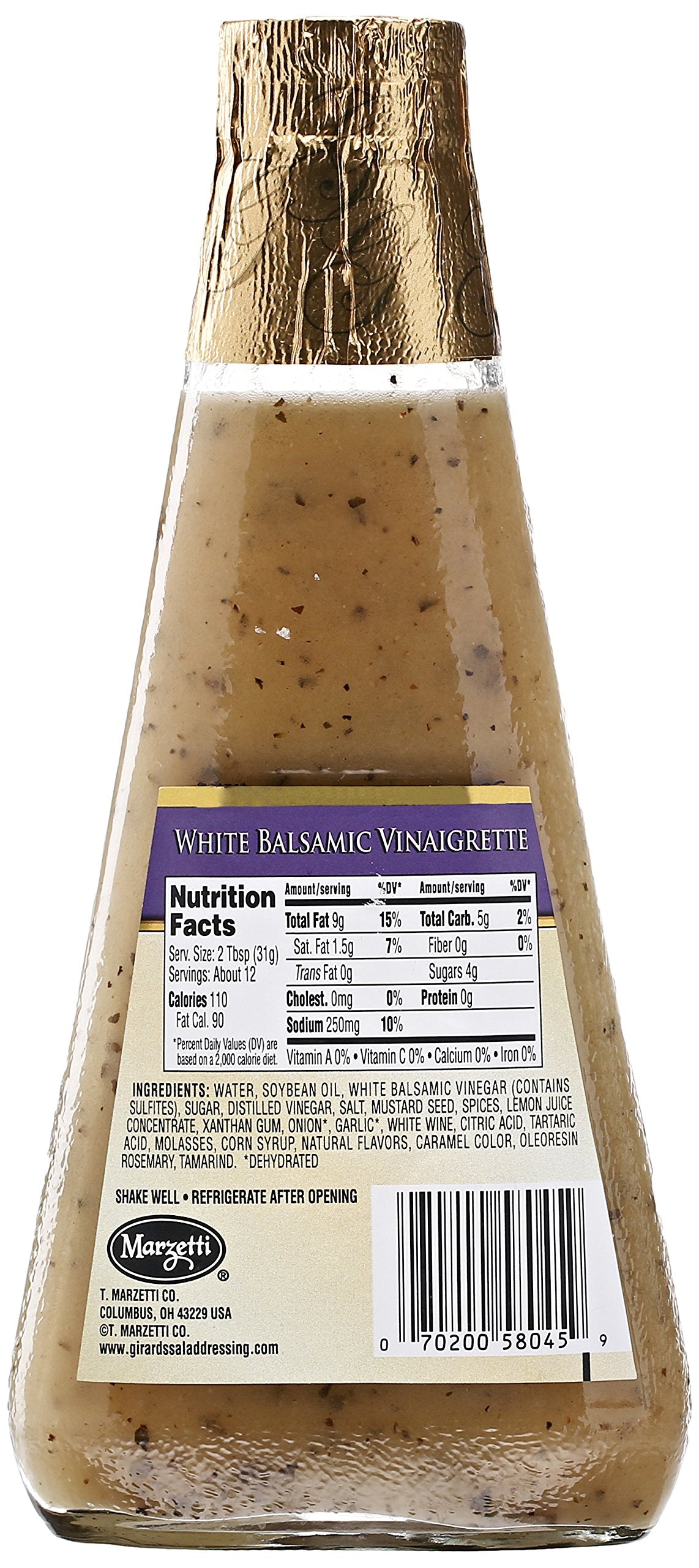 Girards White Balsamic Vinaigrette Dressing, 12 Ounce