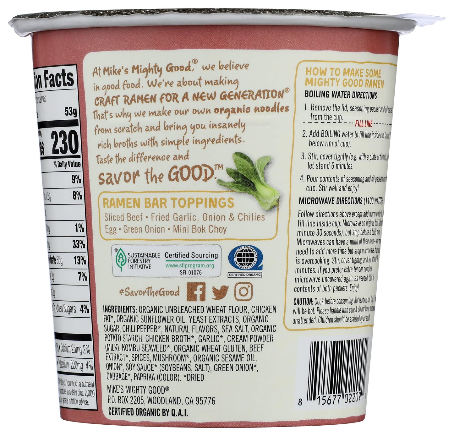 MIKES MIGHTY GOOD Spicy Beef Ramen Cup, 1.8 Ounce