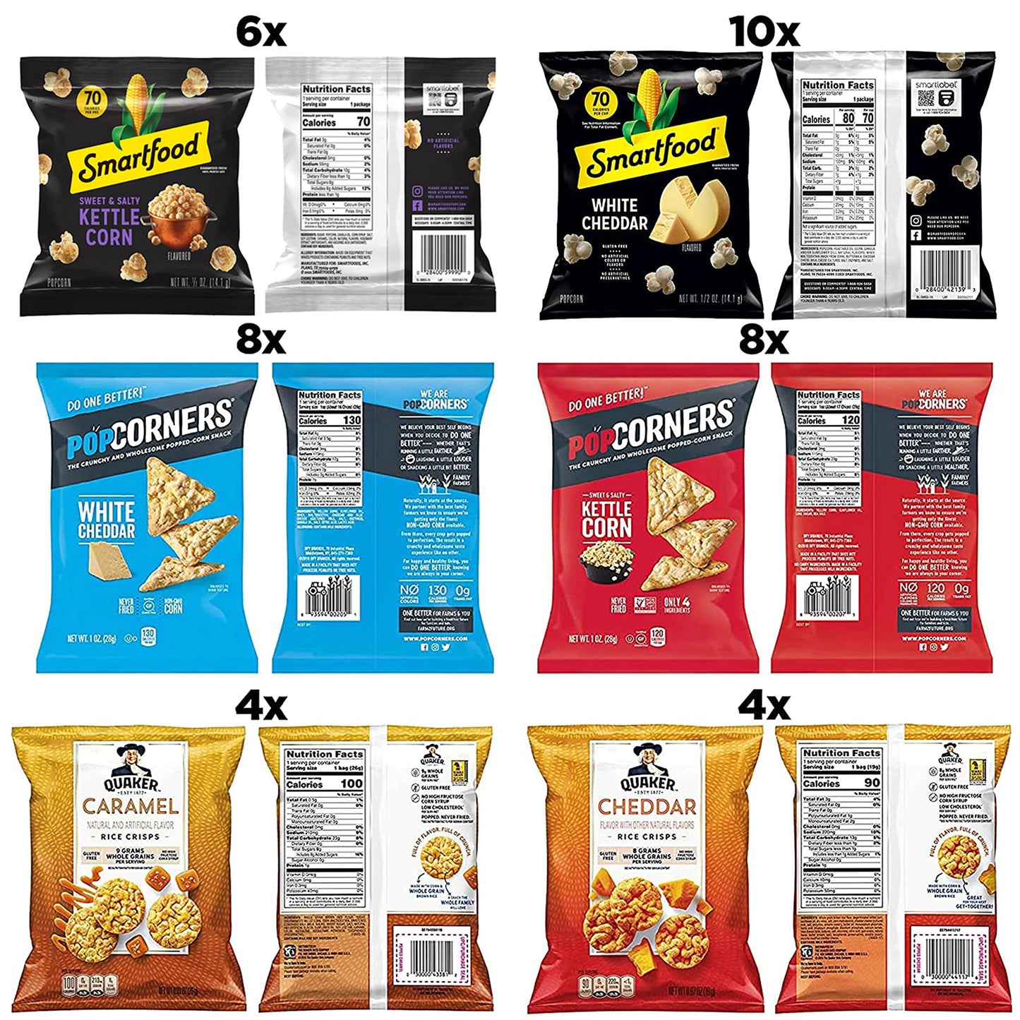 Frito Lay Popped and Crisps Mix Variety Pack, (Pack of 40)
