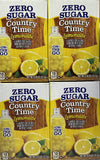 Country Time Lemonade Sugar Free On-the-Go Powder, 6 Packets, Gluten Free, 0.83 Ounce (Pack of 4), Yellow, Model SUVELAM