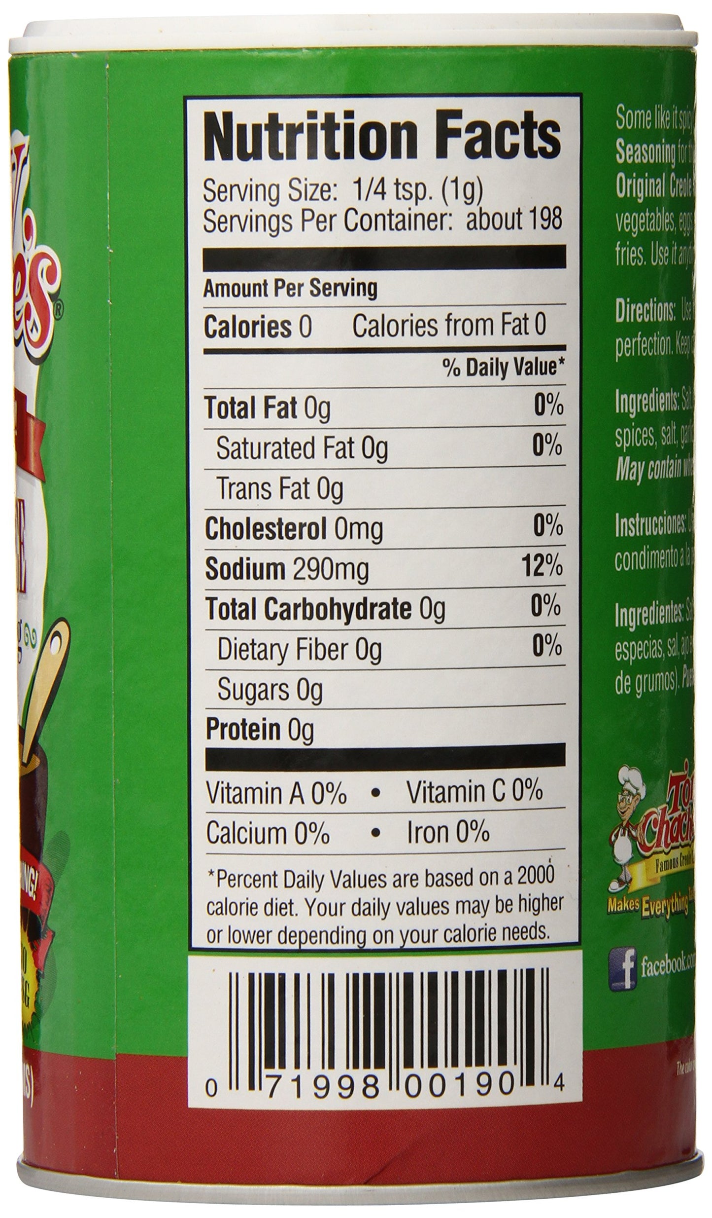 Tony Chachere More Spice Seasoning, 7-Ounce Containers (Pack of 12)
