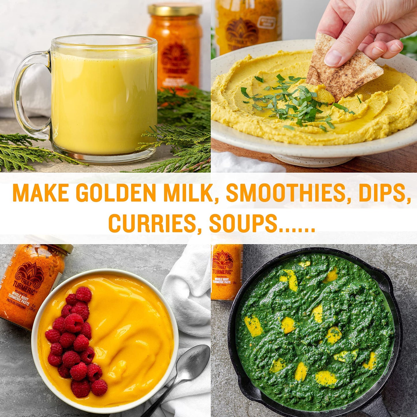 Truly Turmeric - Fresh Wildcrafted Whole Root Turmeric Paste, Non-GMO, Vegan and Keto Turmeric Spice for Cooking and Golden Milk