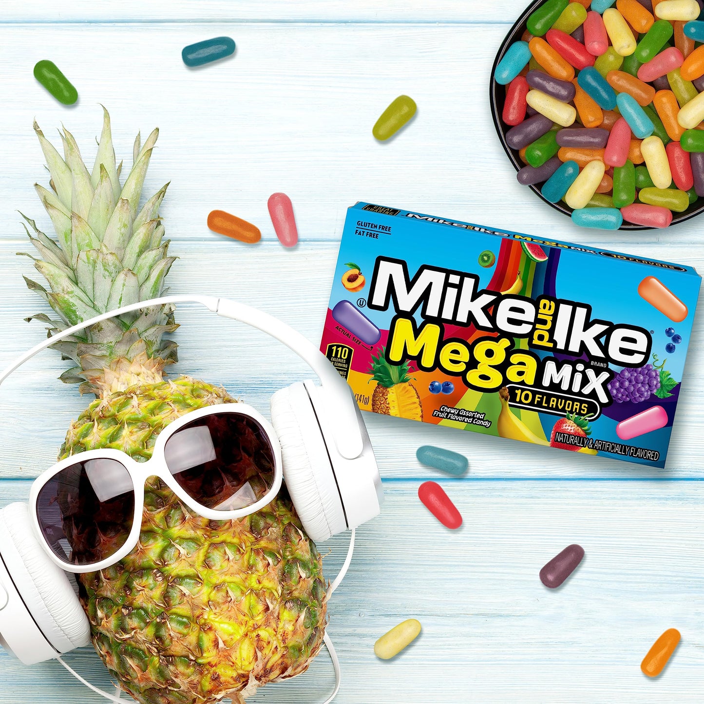 Mike and Ike Mega Mix Candy, 4.25oz Theater Box, Pack of 12 - Blue, by NANQUAN - Perfect Sweet Treat for Sharing or Movie Nights