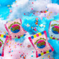 Fruidles Cotton Candy Blue and Pink Party Flavors Supplies Birthday Treats for Kids, Kosher, 1oz Bag (12-Pack)