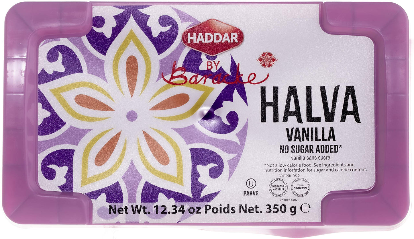 Haddar Premium Vanilla Halva, Sugar Free, Gluten Free, Vegan, 12.34oz