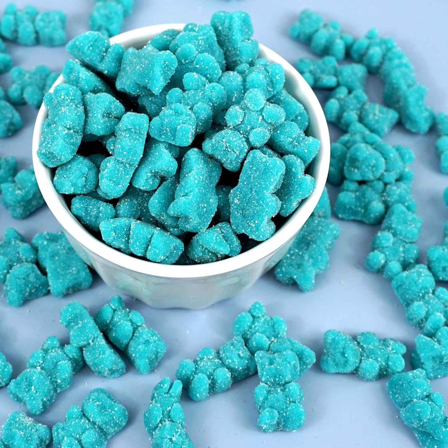 The Hampton Popcorn Company Light Blue Gummy Bears, 2.2 Pound Bag, Blueberry Flavored Candy