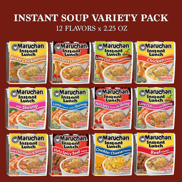 Ramen Noodles Soup Cup Variety 12 Pack - 2.25 oz Each by Rebel Smuggling Galactic Emporium