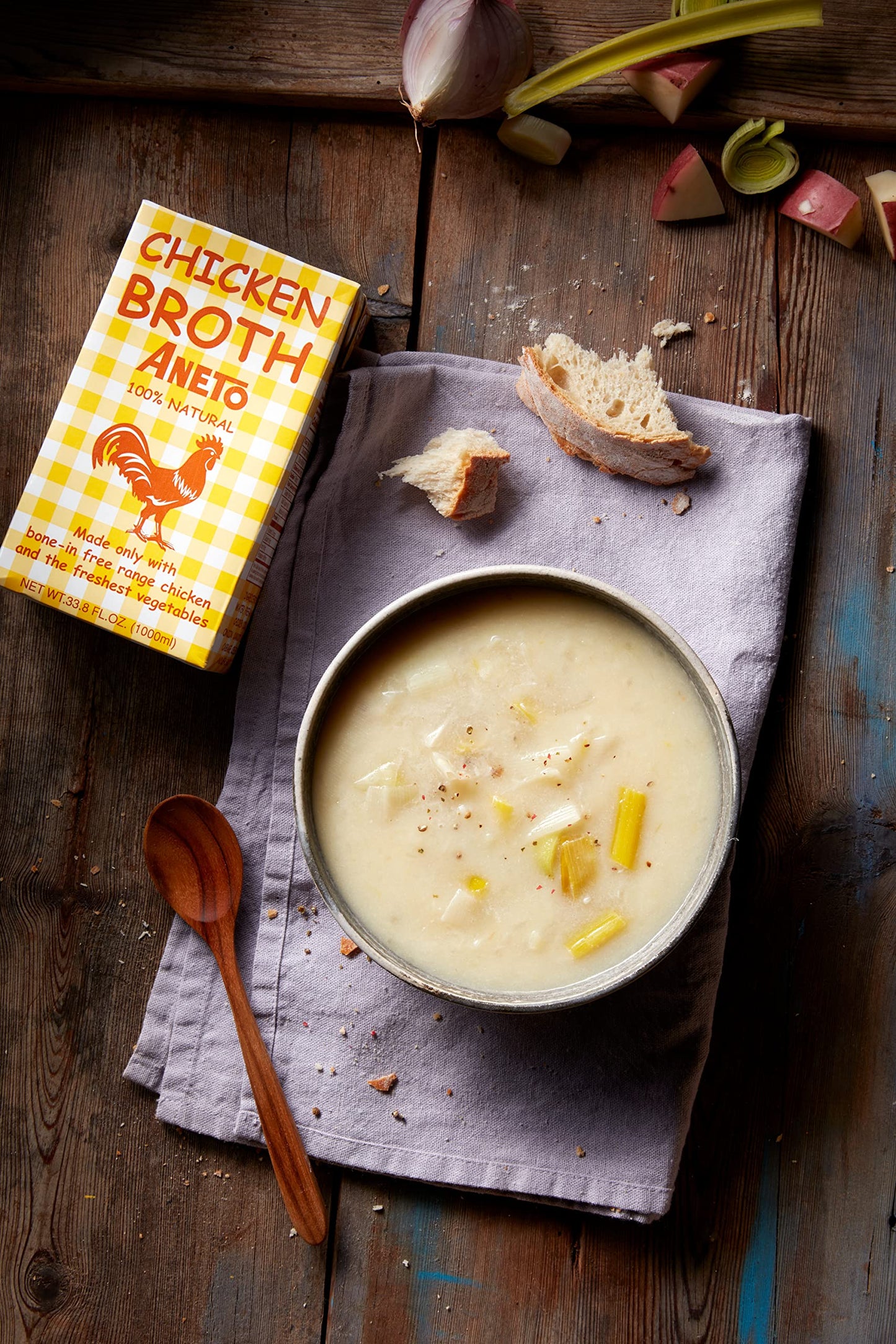 Aneto 100% Natural Chicken Broth, 33.83 Ounce (1 Pack)