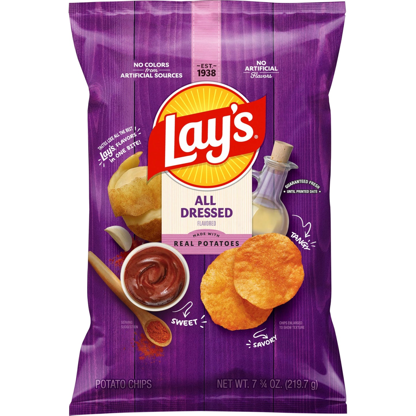 Lays Potato Chips, All Dressed, 7.75 oz Bag