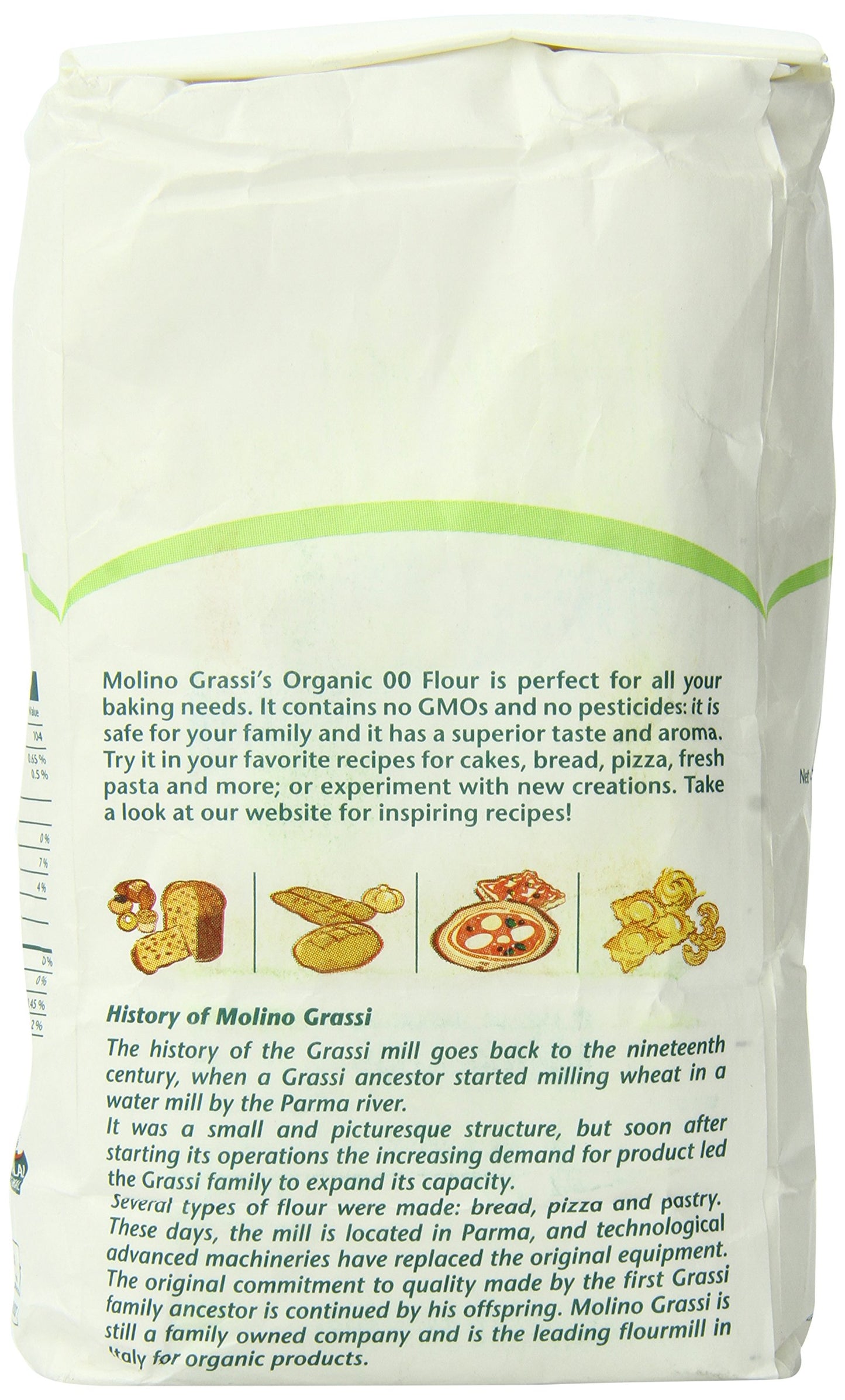 Molino Grassi Usda Organic Italian Soft Wheat Flour, 2.2 Lb