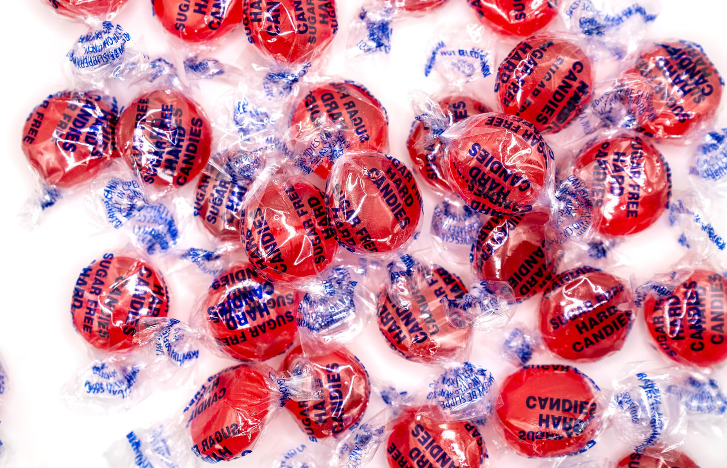 Dm Sweets Sugar Free Cinnamon Candy Buttons - 1 Lb Of Individually Wrapped Hard Sucking Candy, Red