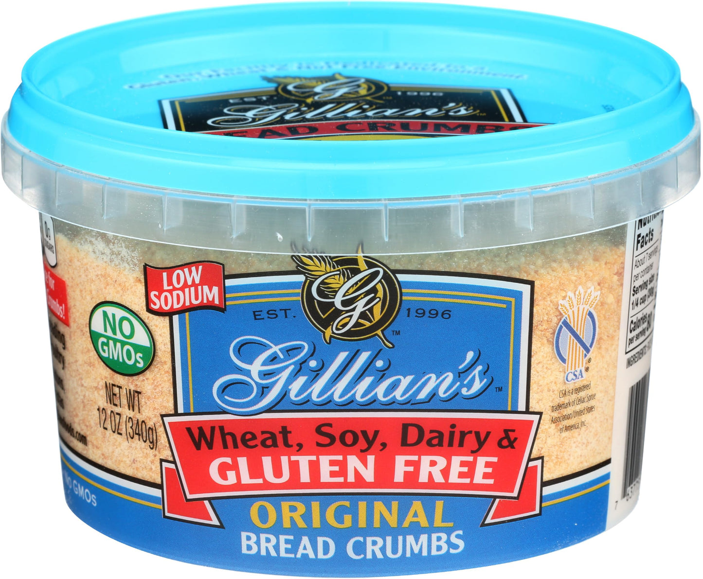 Gillians Foods Bread Crumb Plain, 12 oz