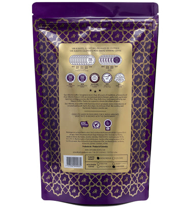 CAFÉ SAN ALBERTO Medium Roast Ground Coffee - 12 oz Colombian Arabica with Caramel & Dark Chocolate Notes - Specialty Coffee