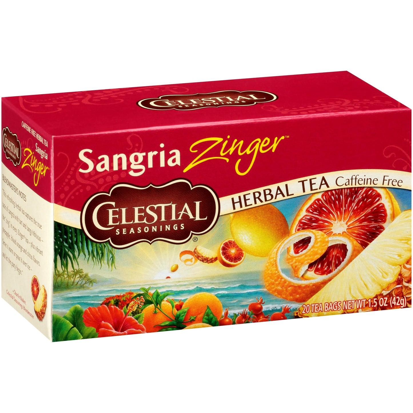 Celestial Herbal Tea Sangria Zinger Bags, 20 Count
